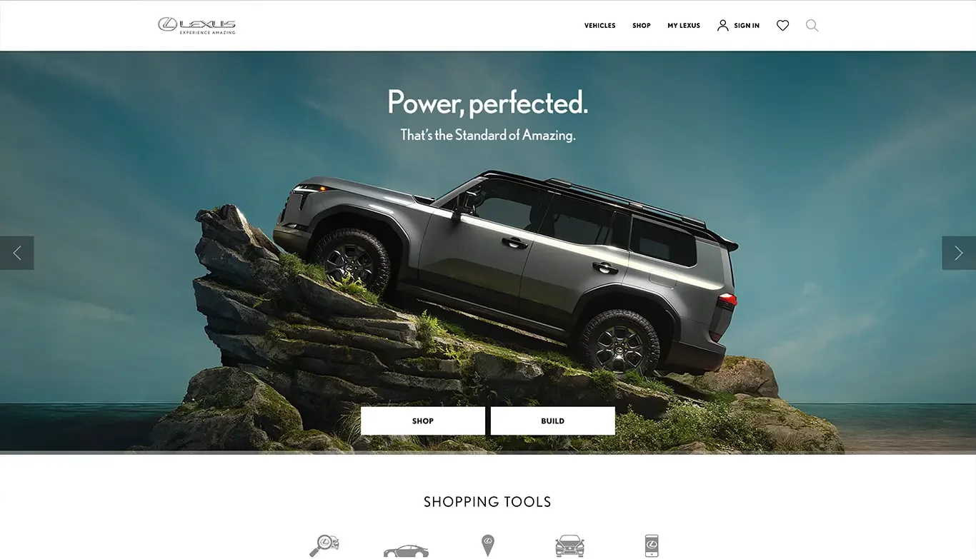 Best Automotive Website #8 Lexus